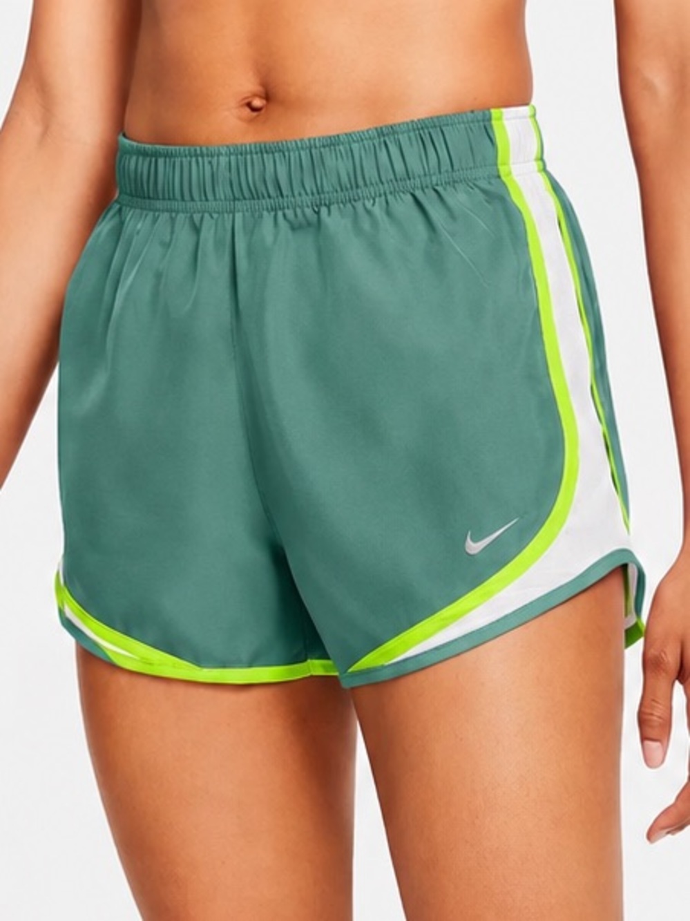 Nike Running Women's Tempo Track Shorts in Green/Yellow